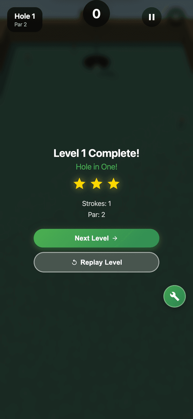 Mini Golf 3D - Level Complete